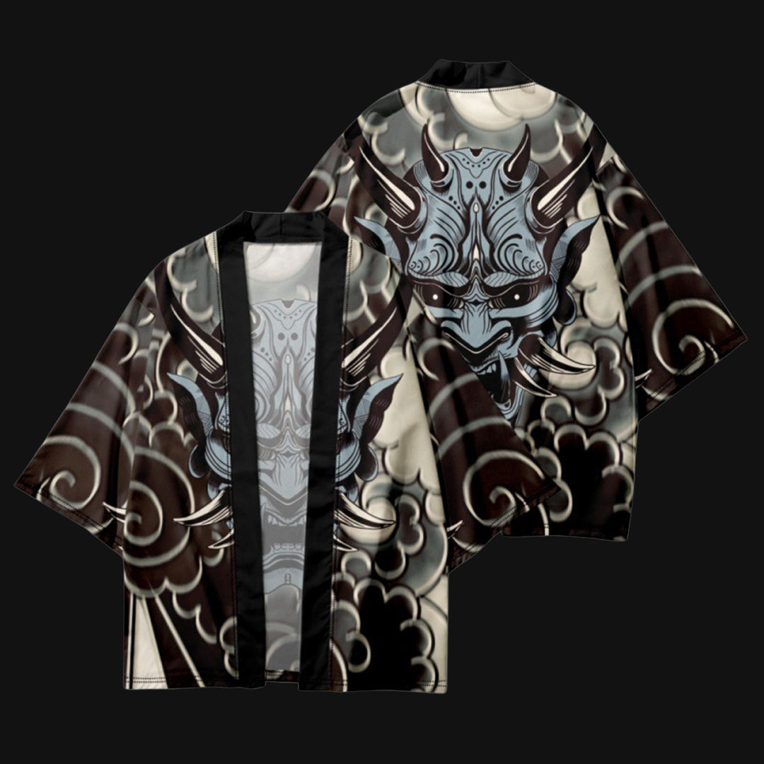 Vengeance™ Black Hannya Kimono Shirt