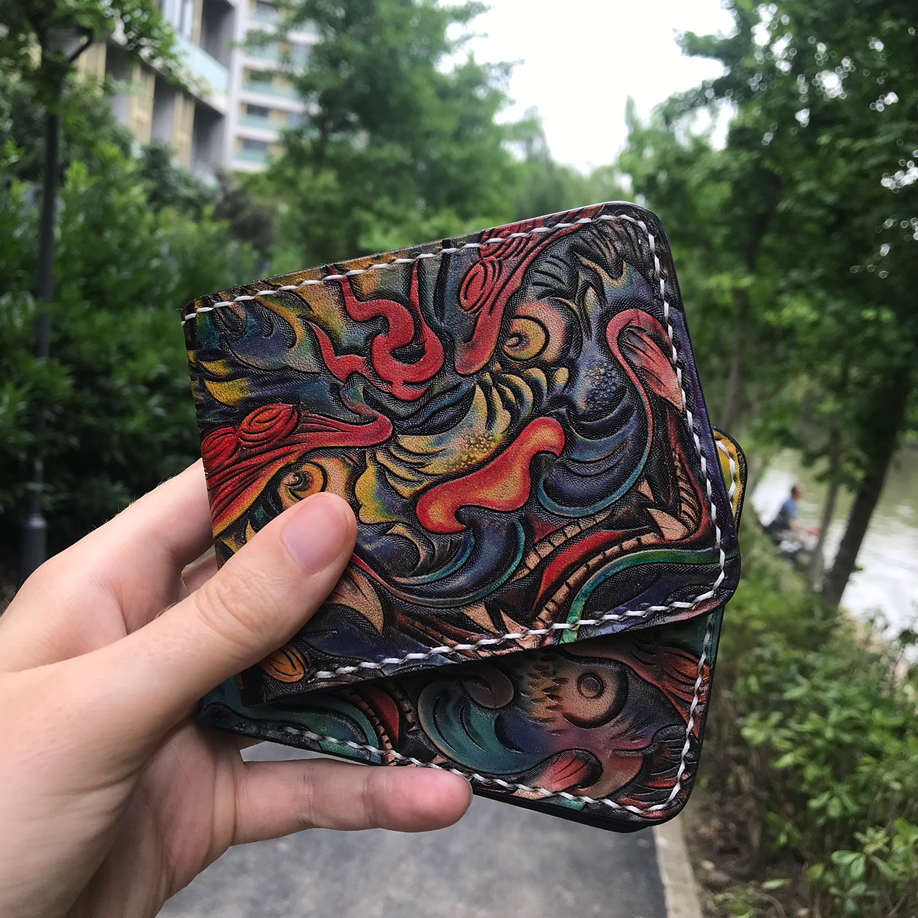 InkedHide™ Handcrafted Komainu Tattoo Wallet [NEW]