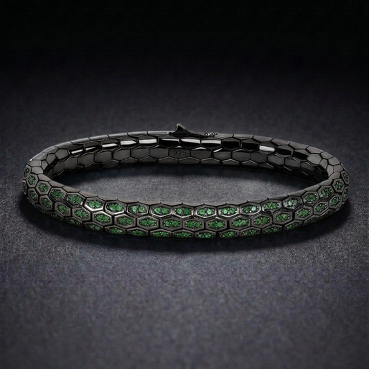 Hebi Scale Black Bracelet