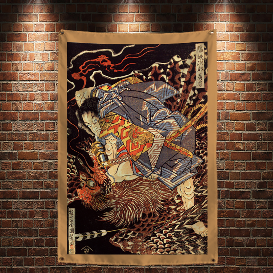 Ukiyo-e Samurai Tapestry