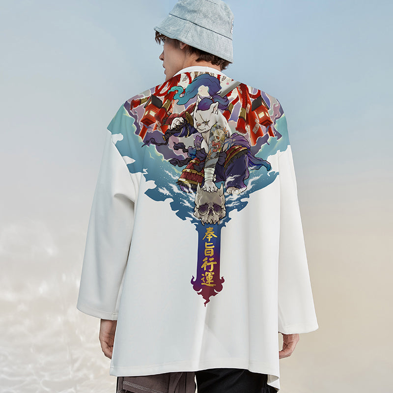 Neko Warrior Kimono Shirt