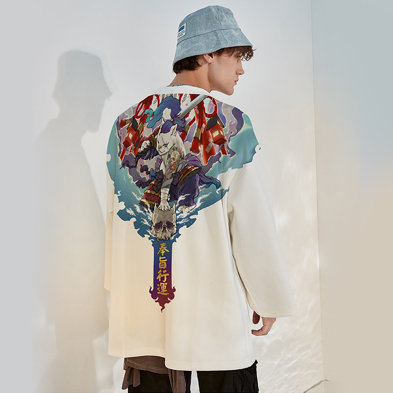 Neko Warrior Kimono Shirt