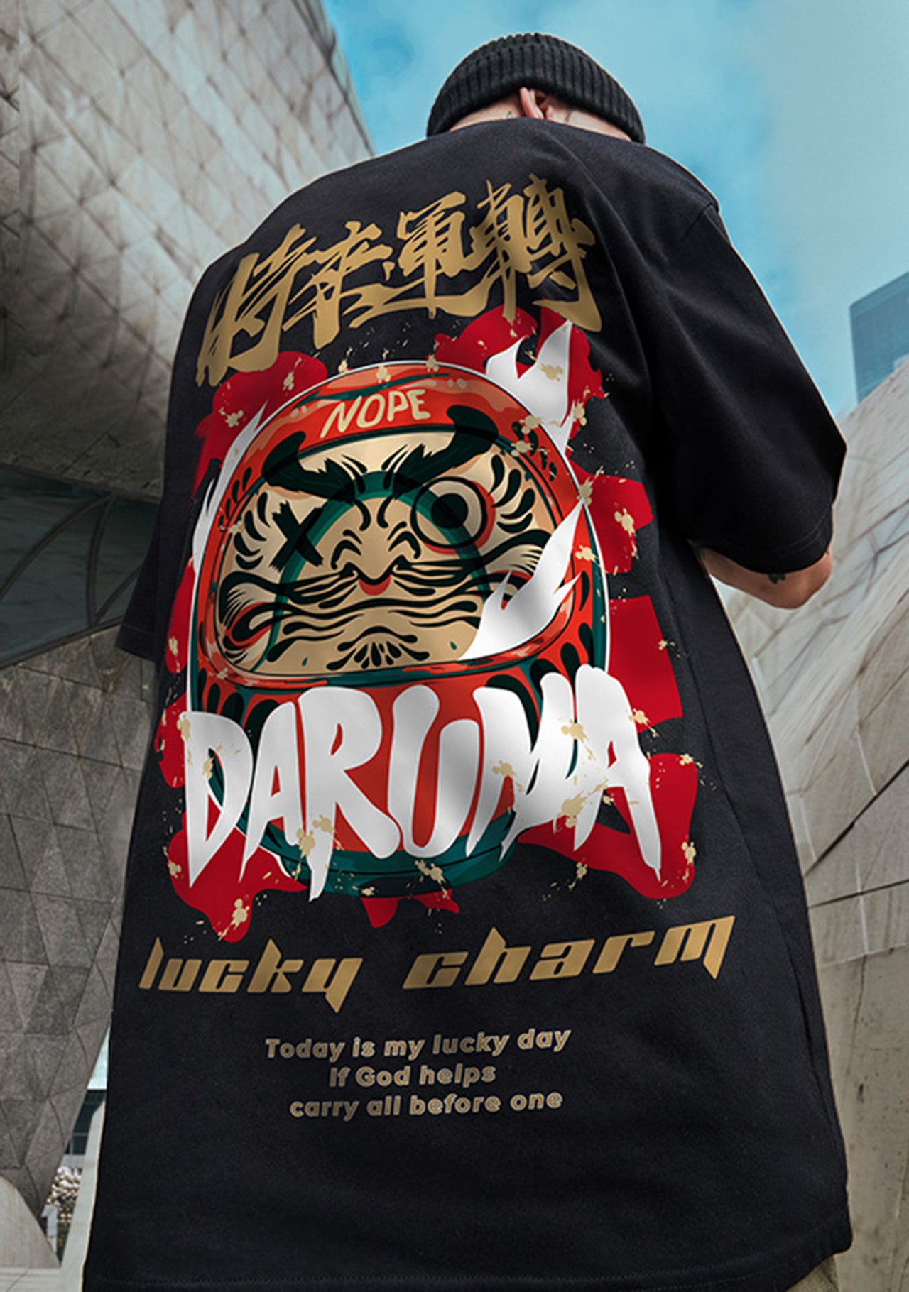Lucky Daruma Loose Shirt