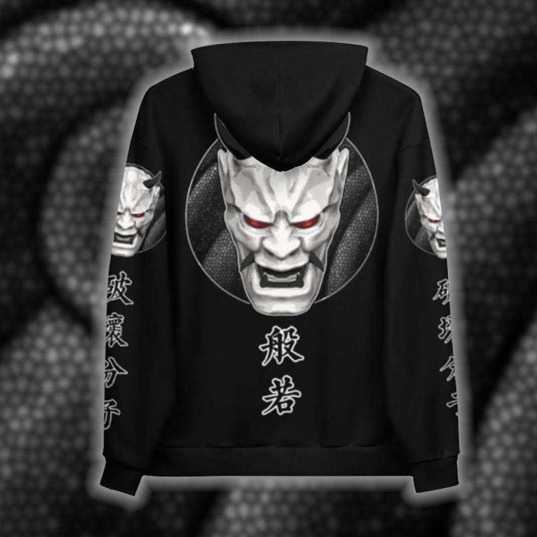 Rebel White Hannya Pullover Hoodie
