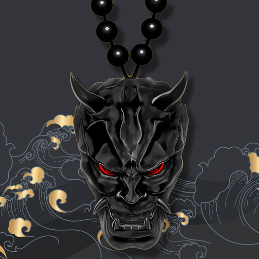 Dark Rage Hannya Mask Necklace