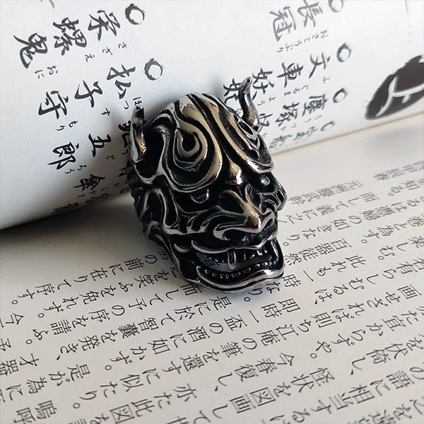 Shadow Mask Ronin Sterling Silver Ring