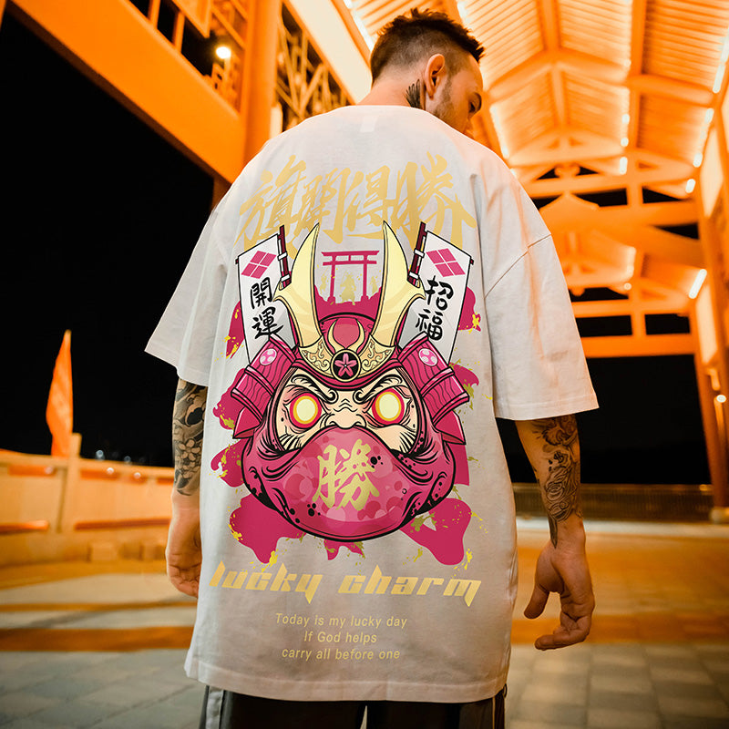 Lucky Daruma Samurai Loose Shirt
