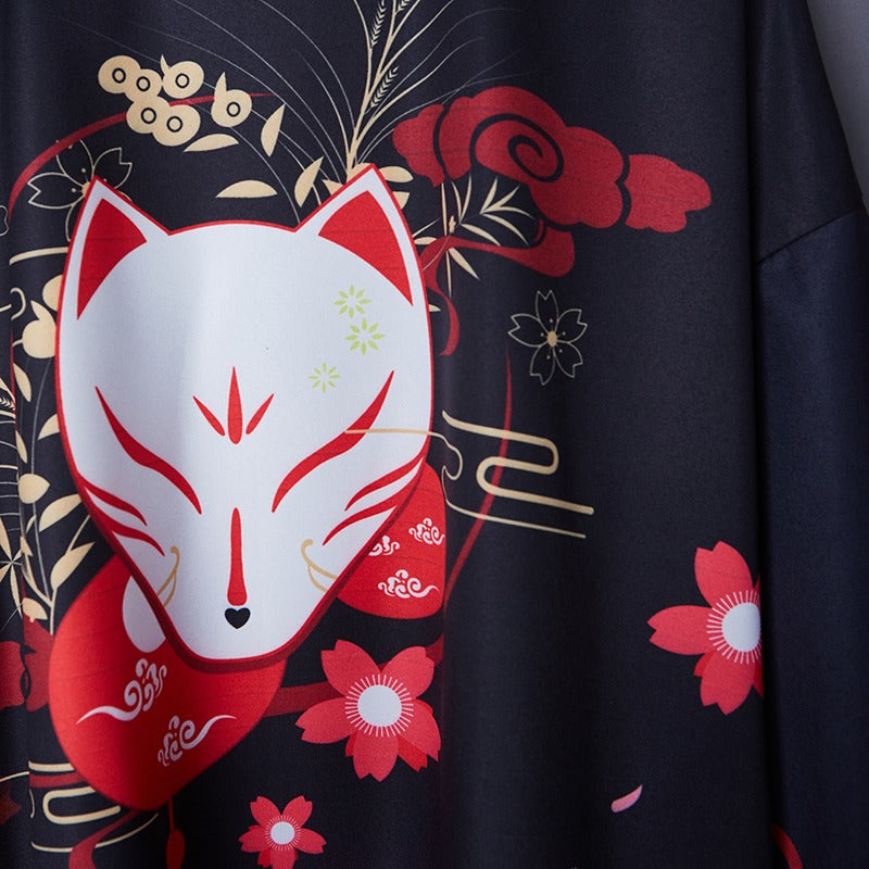 Kitsune Free Size Kimono Shirt