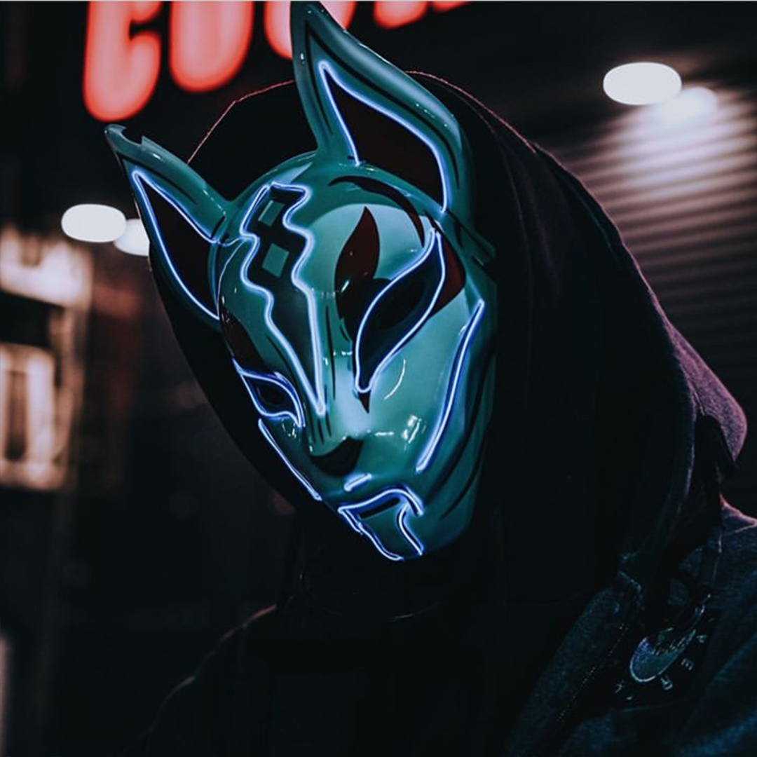 Cyberpunk Kitsune Mask
