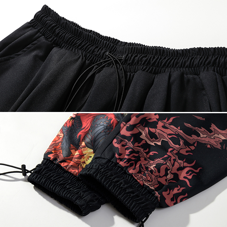 Flaming Ryujin Loose Sweatpants