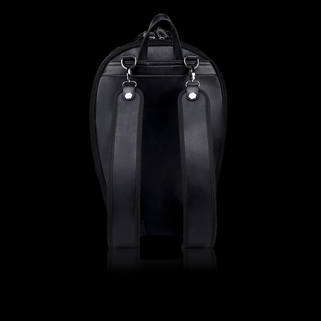 Hundred Ghosts™ Black Starving Skeleton Backpack