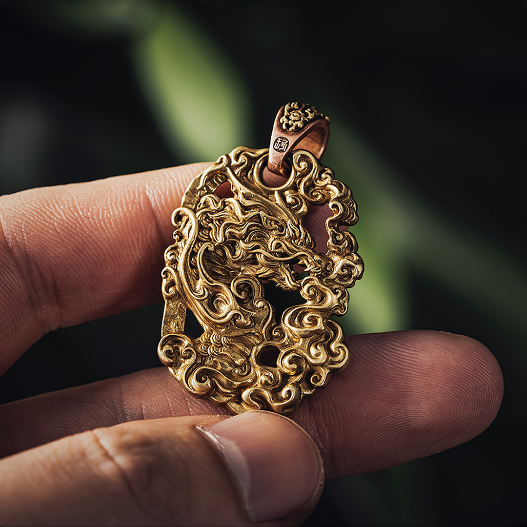 Starving Skeleton™ Raging Dragon Pendant