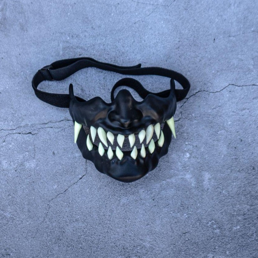 Cyberpunk Oni Glow Mask