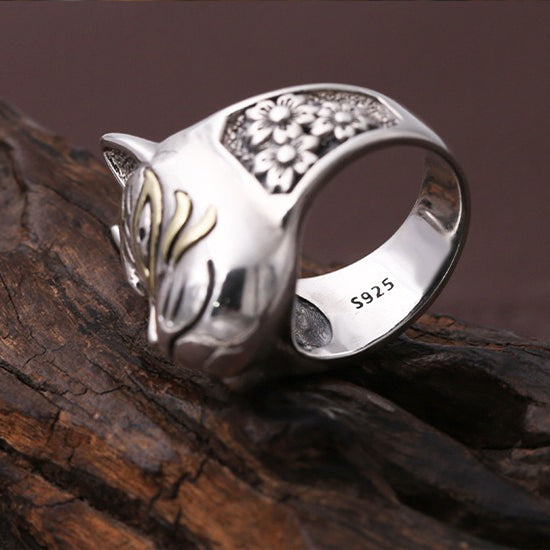 Hannya x Kitsune Silver Ring