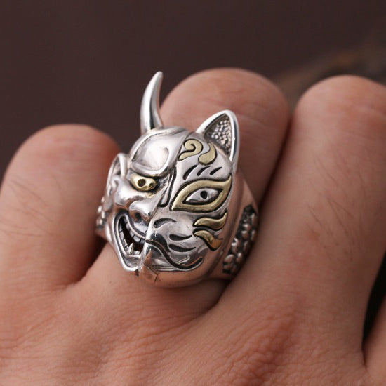 Hannya x Kitsune Silver Ring