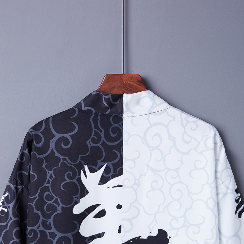 Good and Evil Free Size Kimono Shirt
