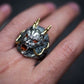 Silver Gold Chinese Dragon Ring