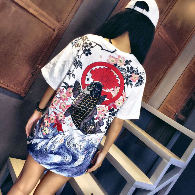 Koi Fish Unisex Shirt - Asian Style Clothing - Japanese Street Fashion -  Unisex For Men and Women - Stretchable and Breezy
