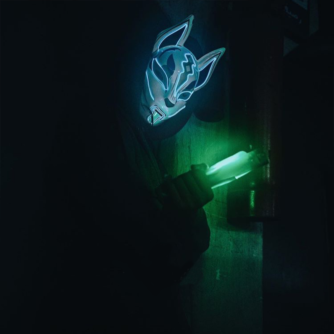 Cyberpunk Kitsune Mask