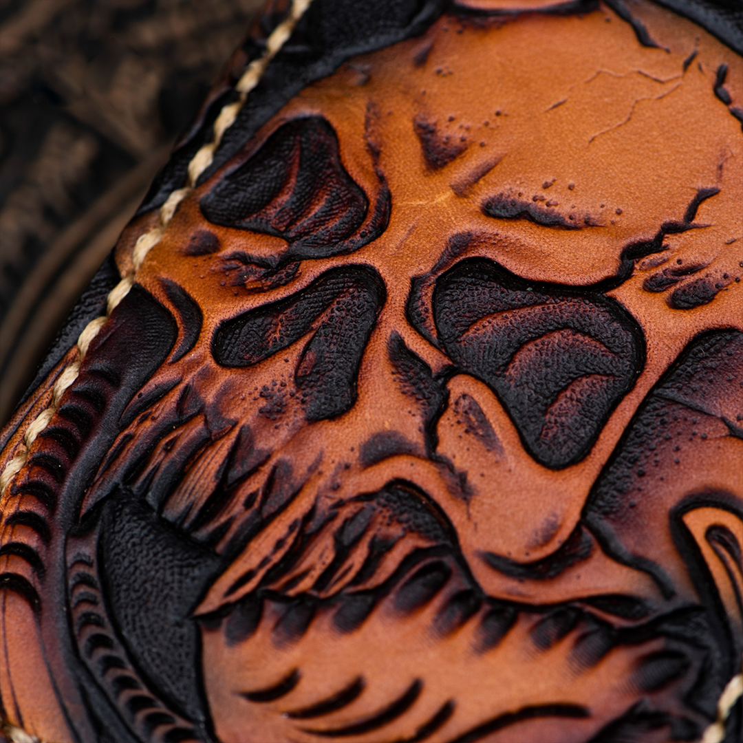 Kage™ | Irezumi Short Leather Zipper Wallet