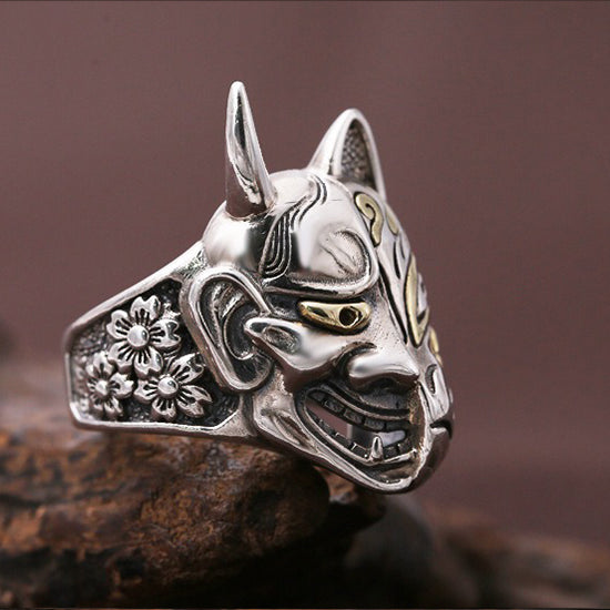 Hannya x Kitsune Silver Ring