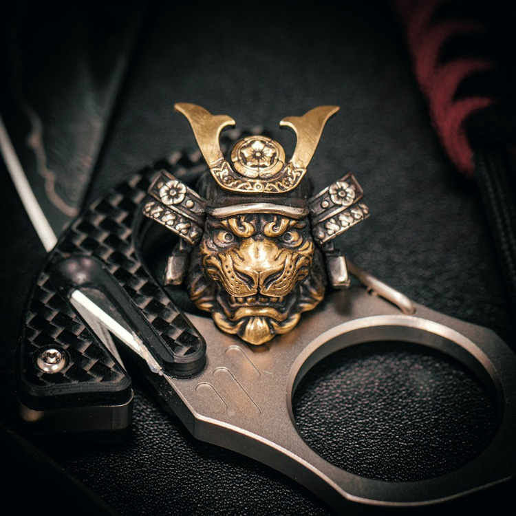 Starving Skeleton™ Samurai Tiger EDC Bead Pendant