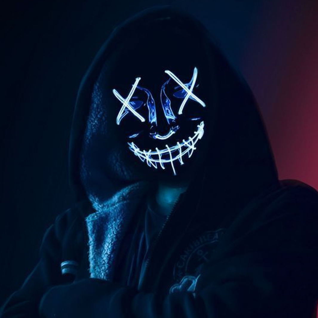 Cyberpunk Neon Purge Mask