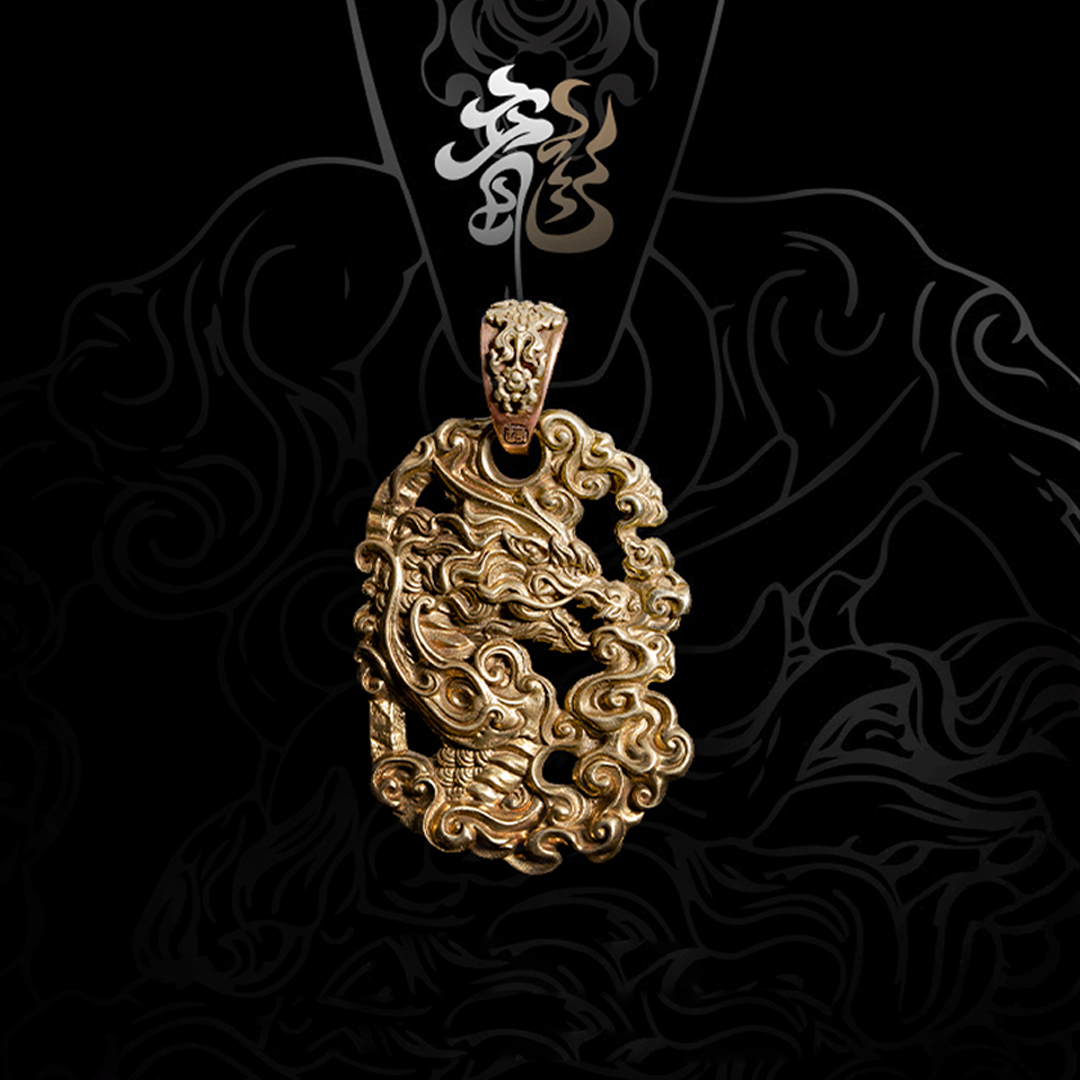 Starving Skeleton™ Raging Dragon Pendant