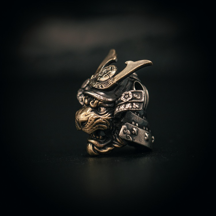 Starving Skeleton™ Samurai Tiger EDC Bead Pendant