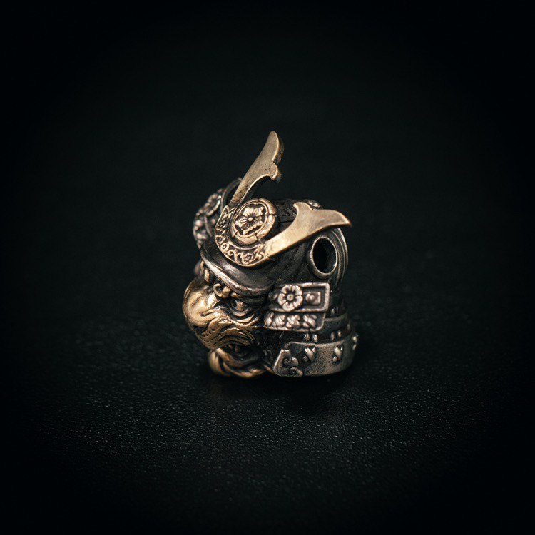 Starving Skeleton™ Samurai Tiger EDC Bead Pendant