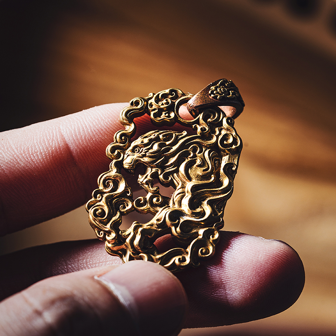 Starving Skeleton™ Roaring Tiger Pendant