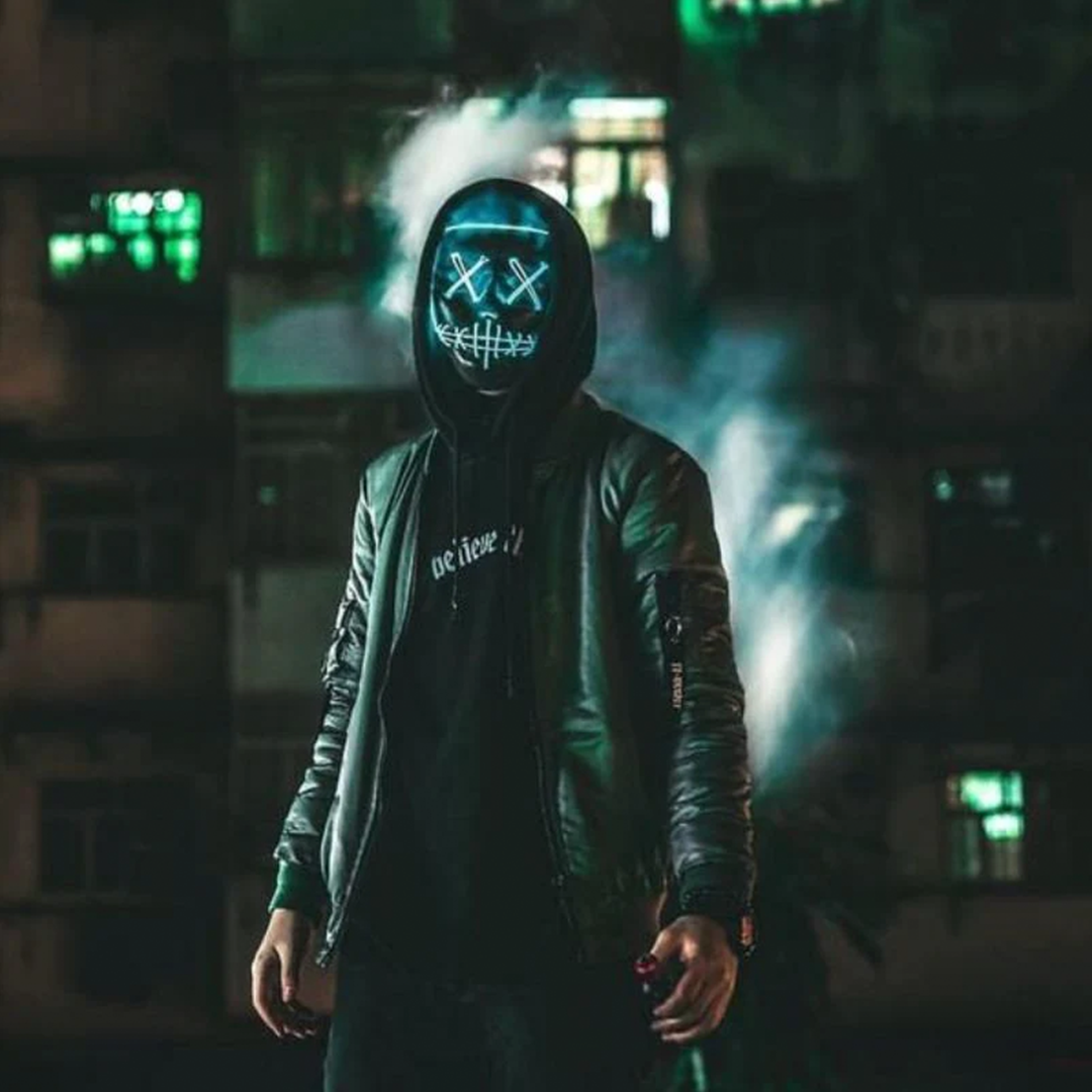 Cyberpunk Neon Purge Mask