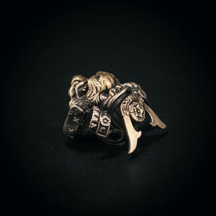 Starving Skeleton™ Samurai Tiger EDC Bead Pendant