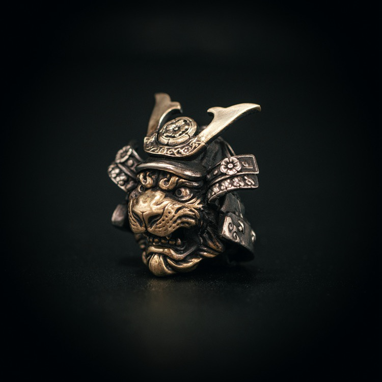 Starving Skeleton™ Samurai Tiger EDC Bead Pendant
