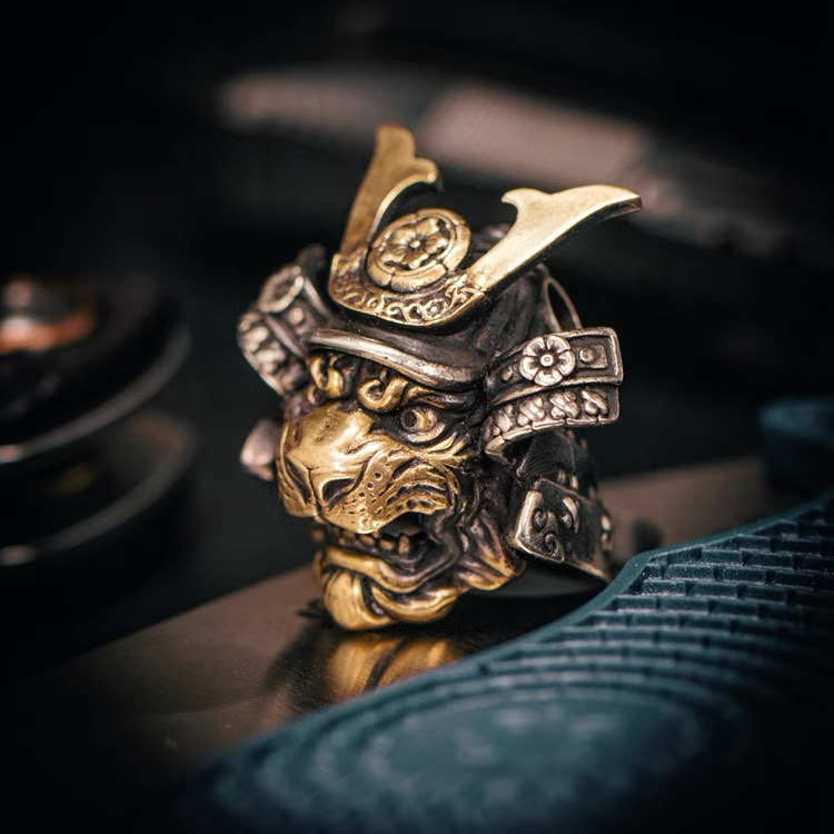 Starving Skeleton™ Samurai Tiger EDC Bead Pendant