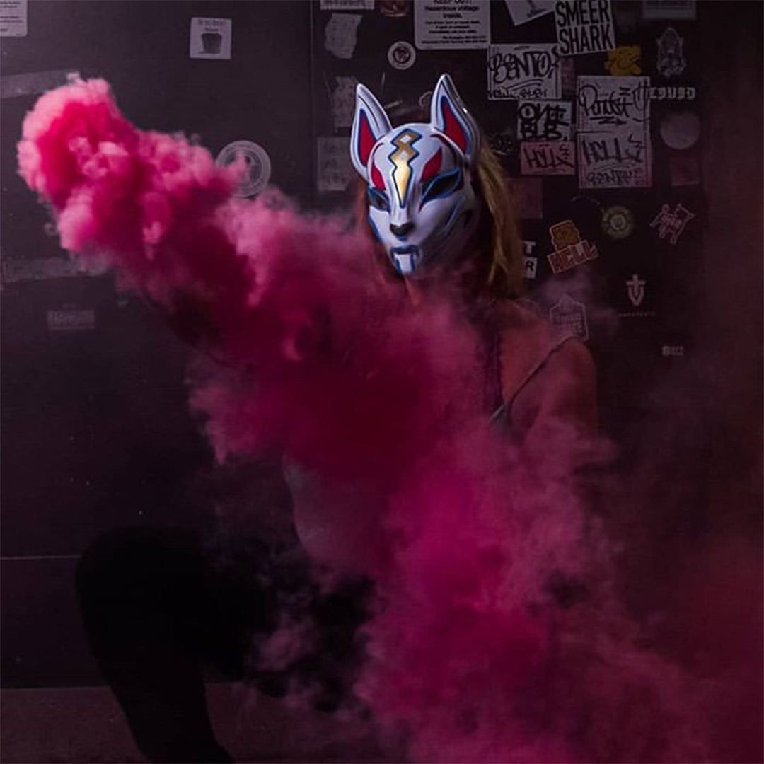 Cyberpunk Kitsune Mask