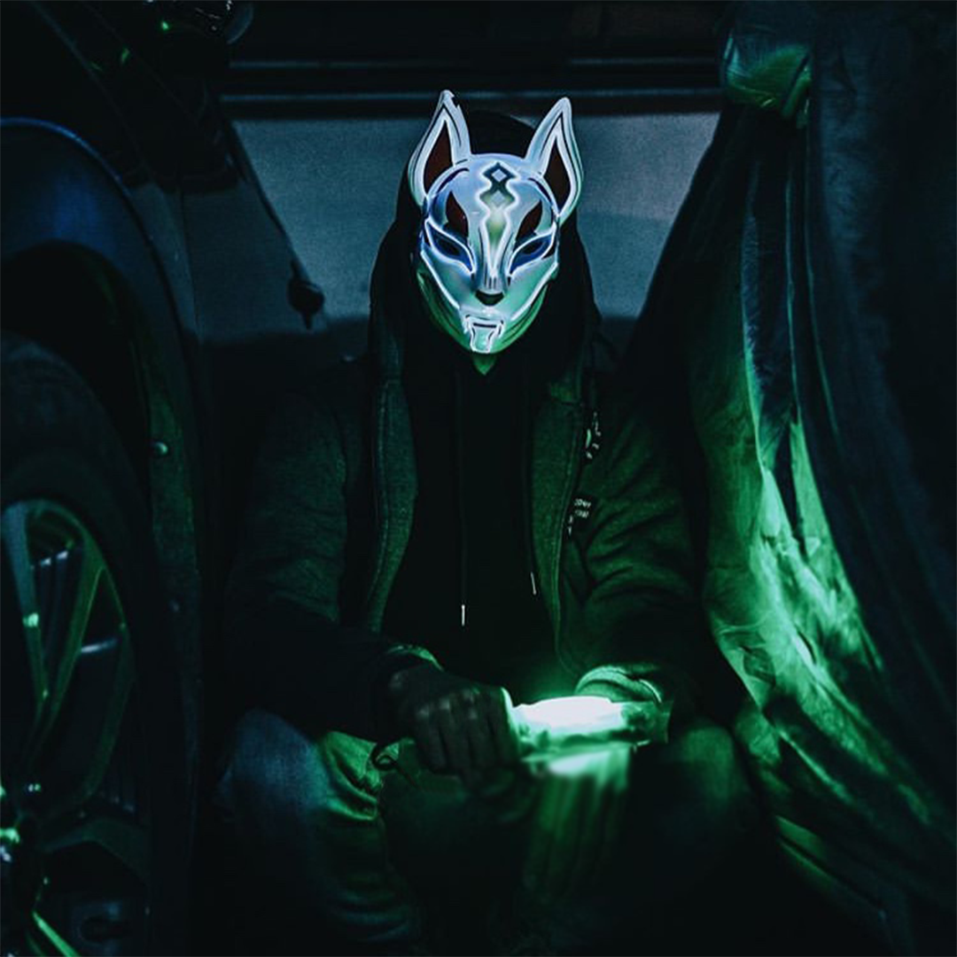 Cyberpunk Kitsune Mask