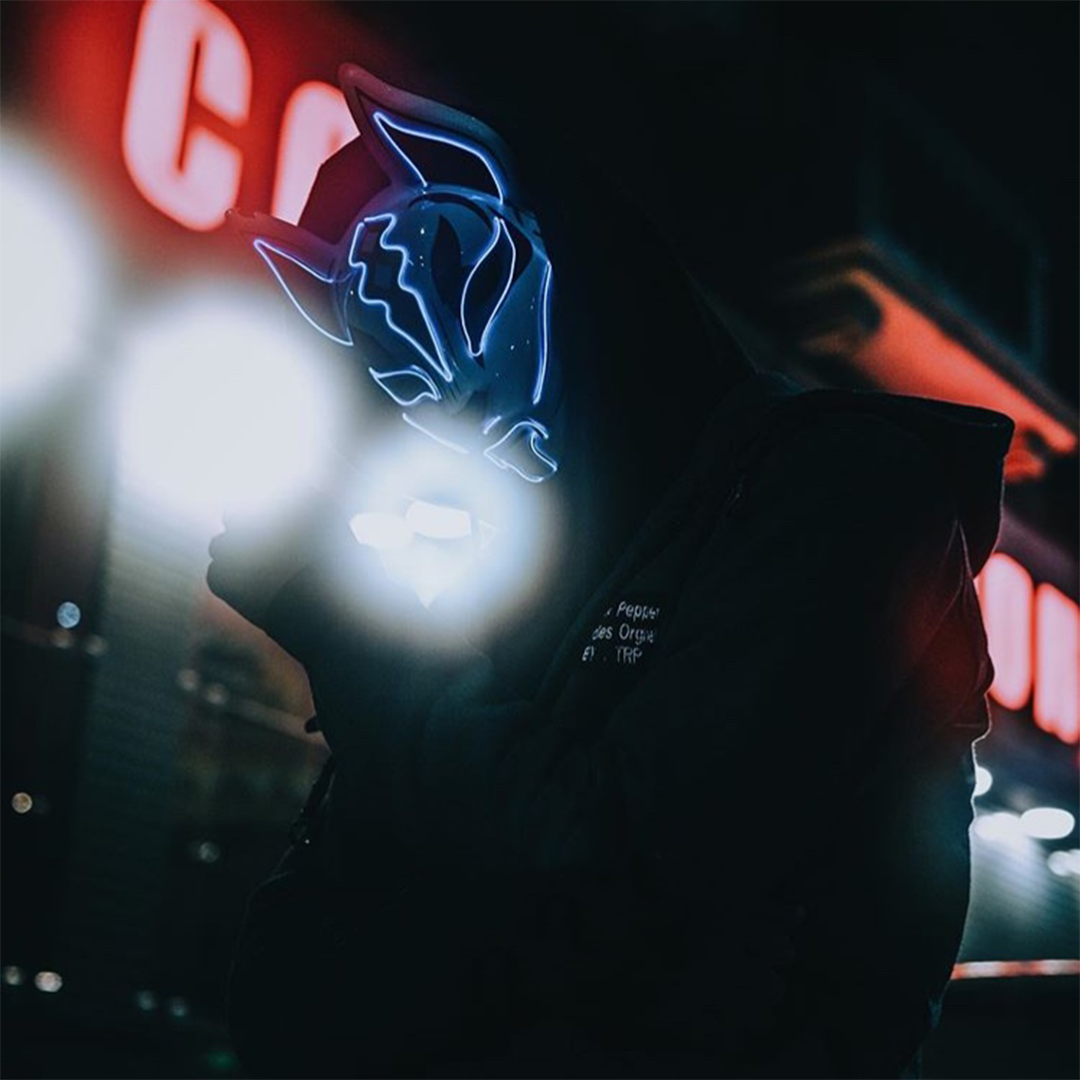 Cyberpunk Kitsune Mask