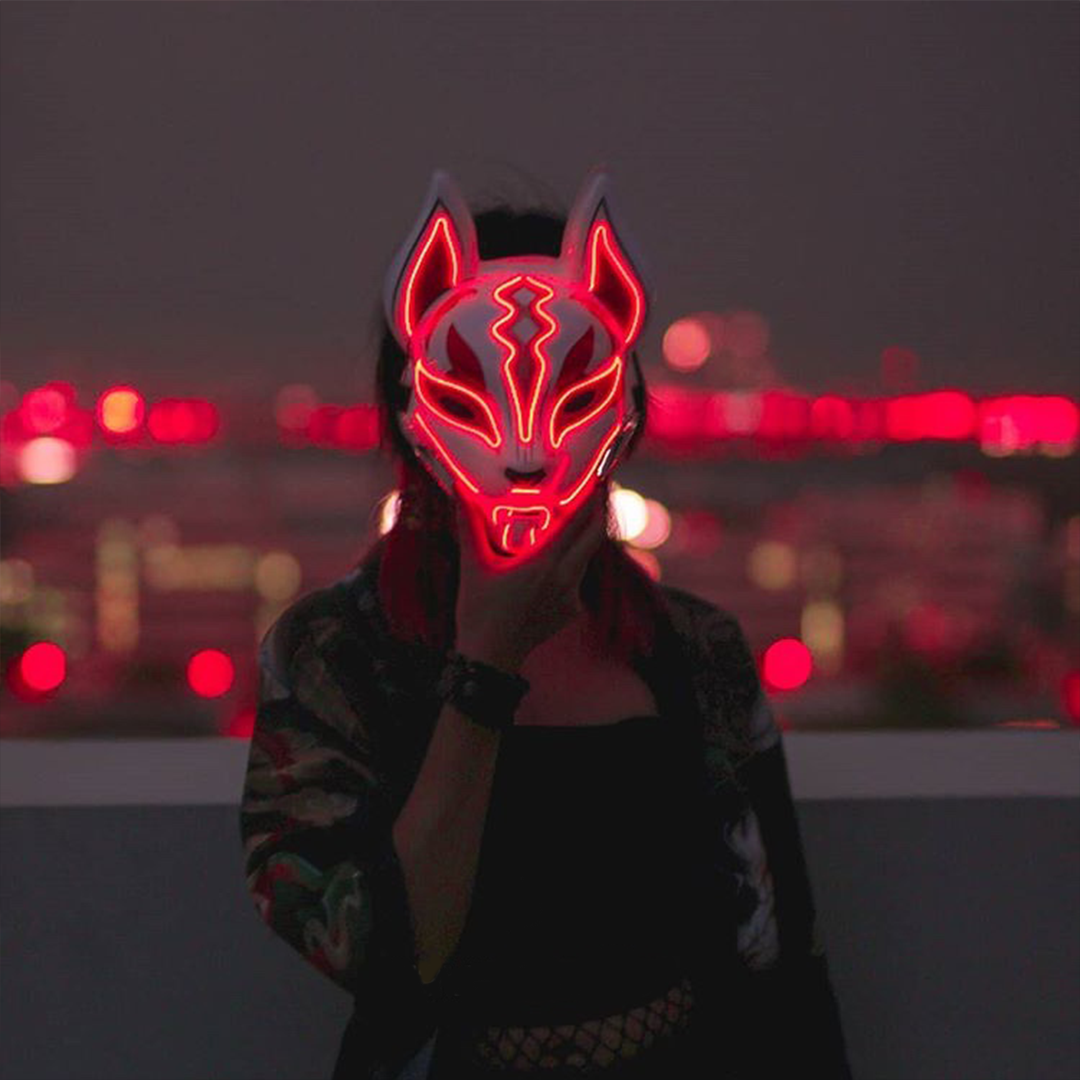 Cyberpunk Kitsune Mask