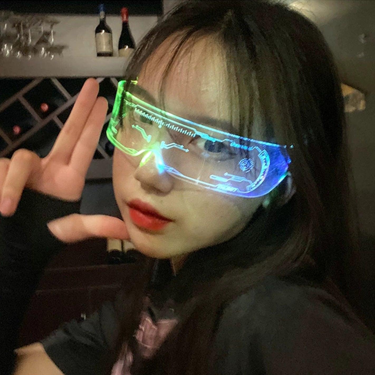 LED Cyberpunk Tactical Visor