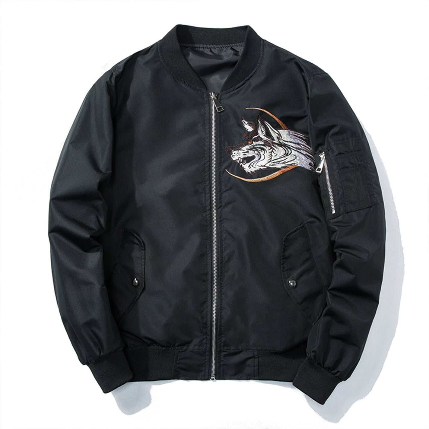 Howling Okami White Wolf Bomber Jacket