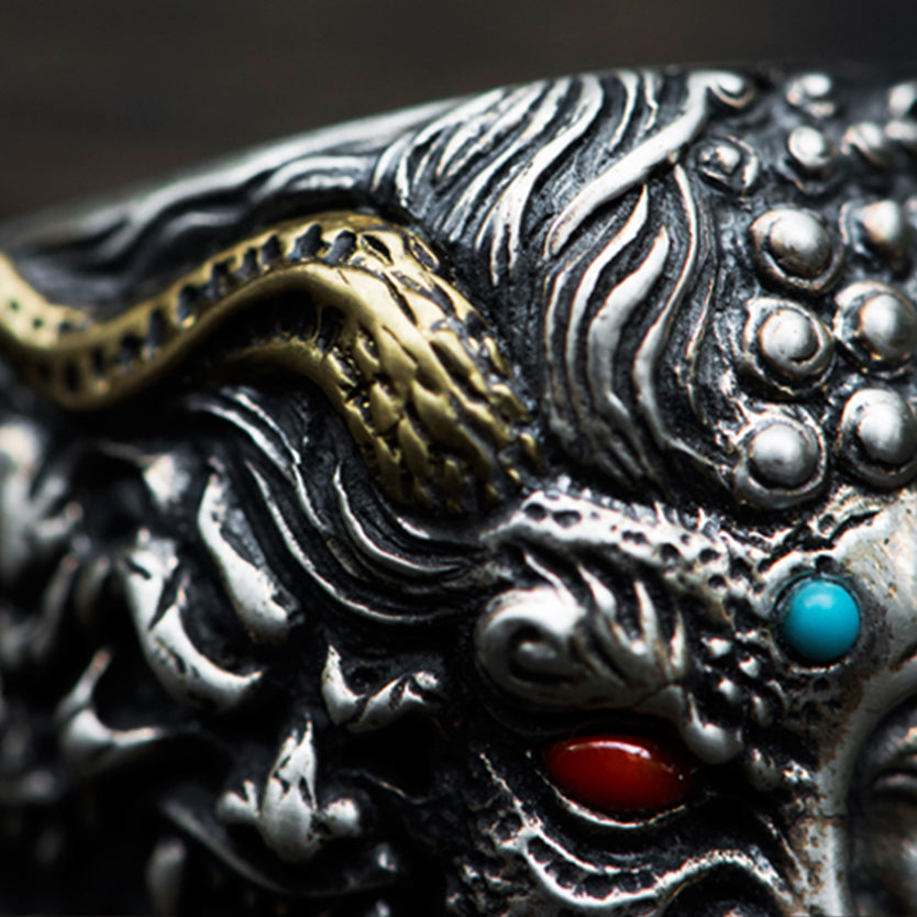 Good Vs Evil Buddha Ring