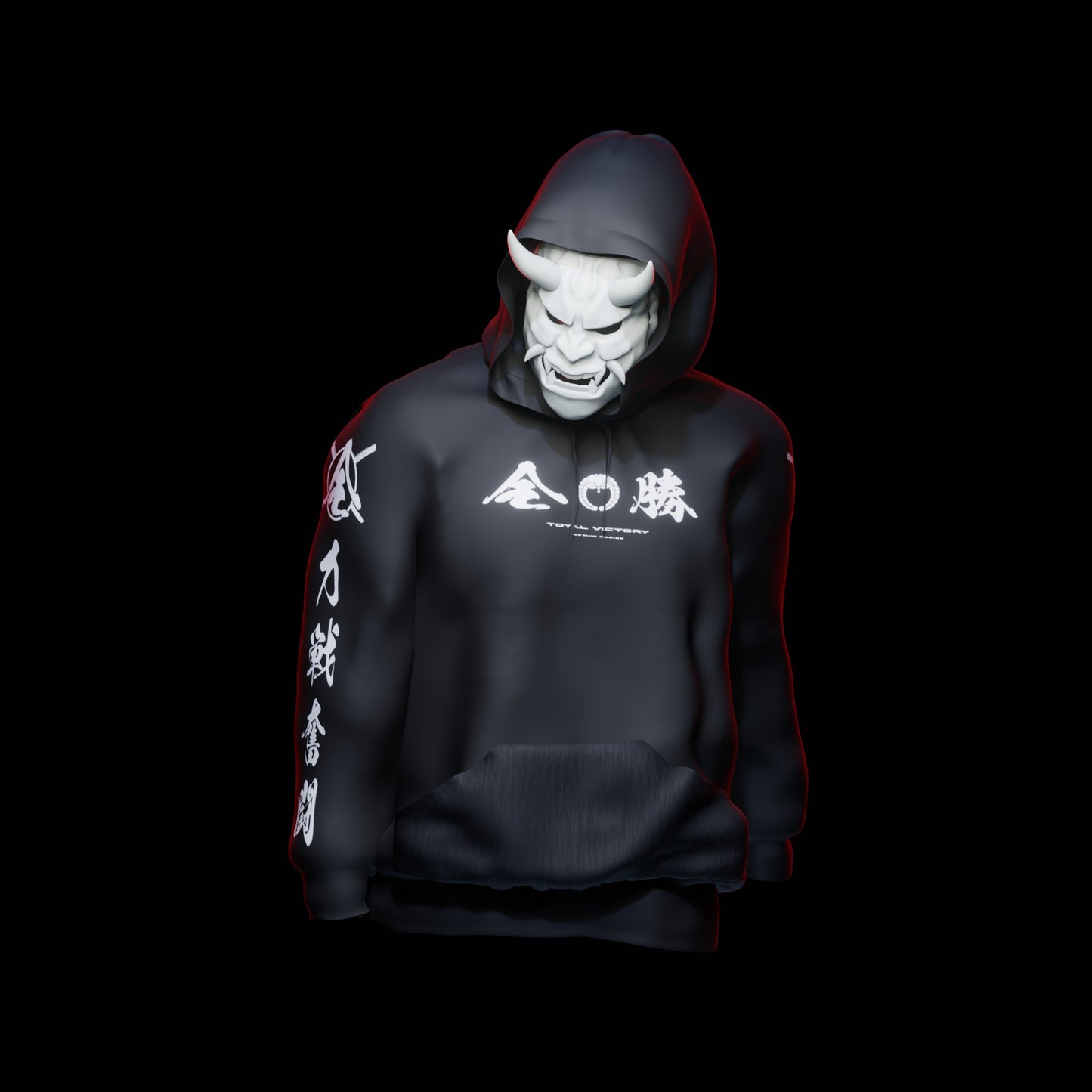 Total Victory Oni Kanji Hoodie By Irezumi Empire