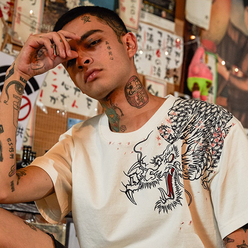 Yokai Tatsu Dragon of the Sea Embroidered Shirt