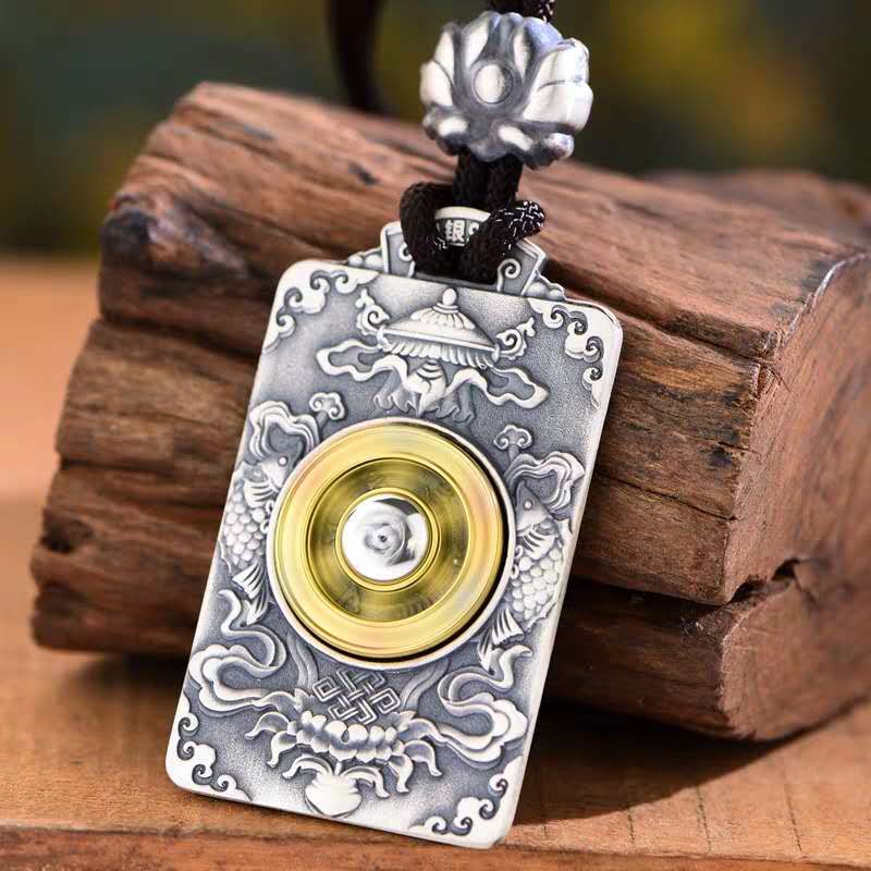 Silver Dragon God Pendant Necklace