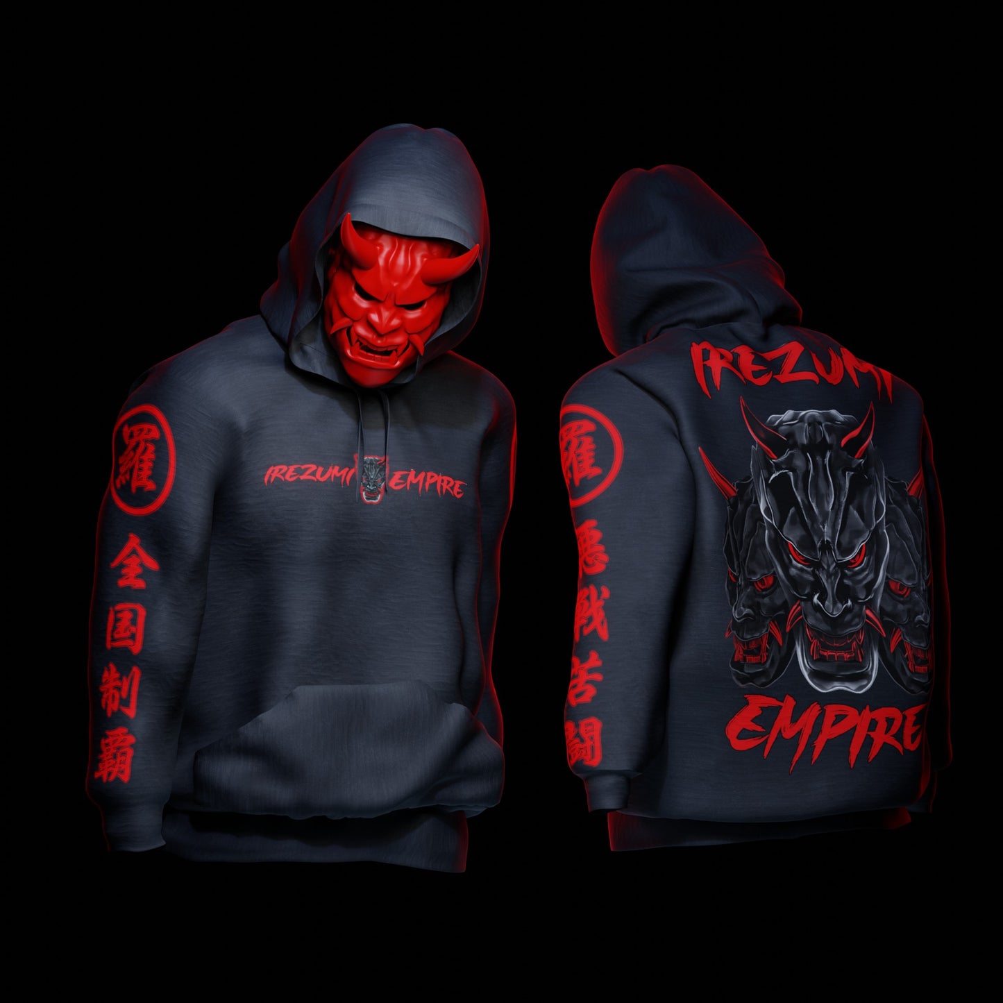 Dark Rage 3 Hannya Pullover Hoodie