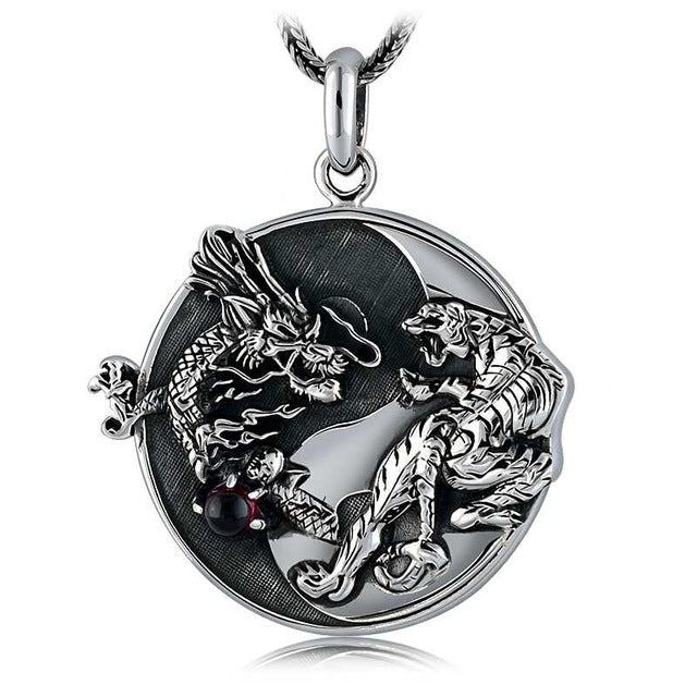 Dragon Tiger Yin Yang Pendant by Irezumi Empire