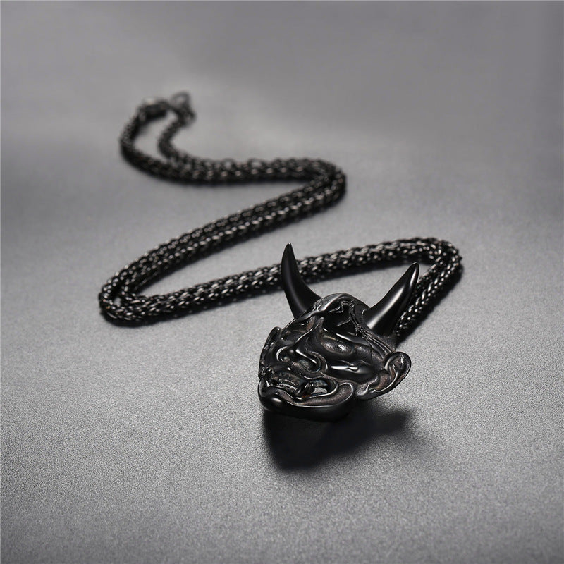 Black Oni Hannya Mask Neckace By Irezumi Empire