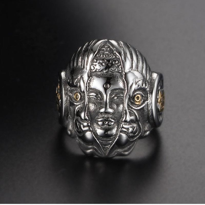 Good Vs Evil Buddha Demon Ring