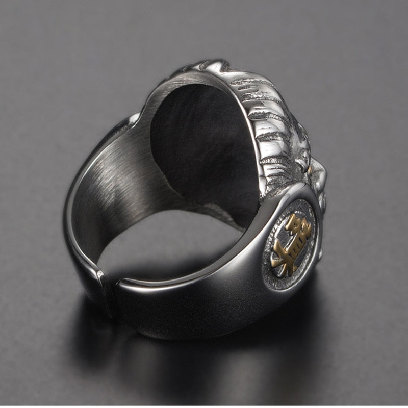 Good Vs Evil Buddha Demon Ring